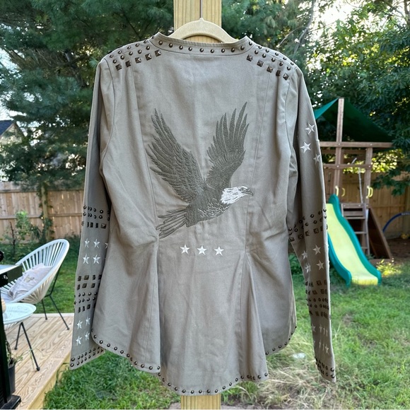 Spell and the Gypsy Collective Eagleback Matinee Jacket NWT KHAKI ARMY GREEN S - Picture 14 of 16